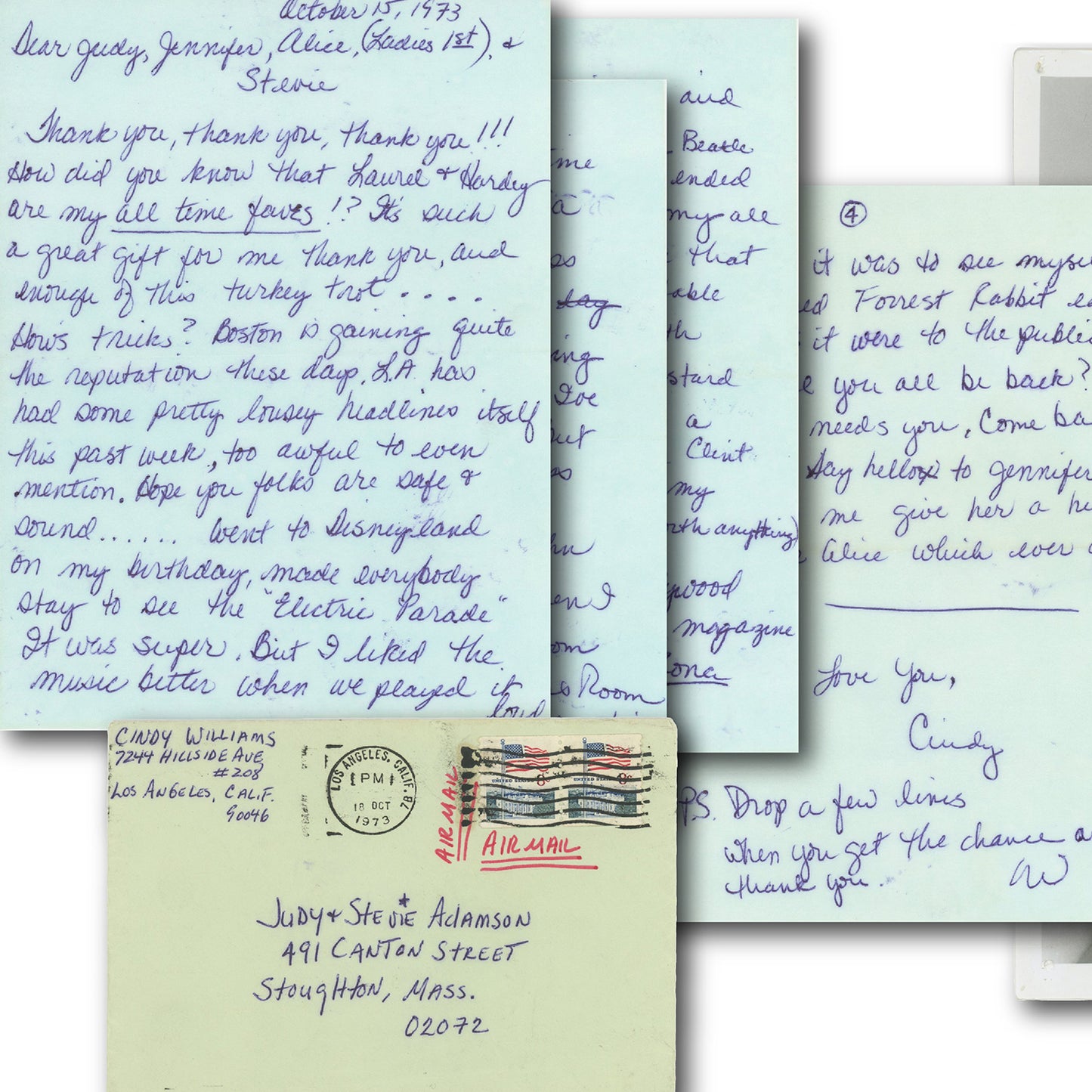 Cindy Williams Recalls her John Lennon Encounter in this wonderful 1973 ALS