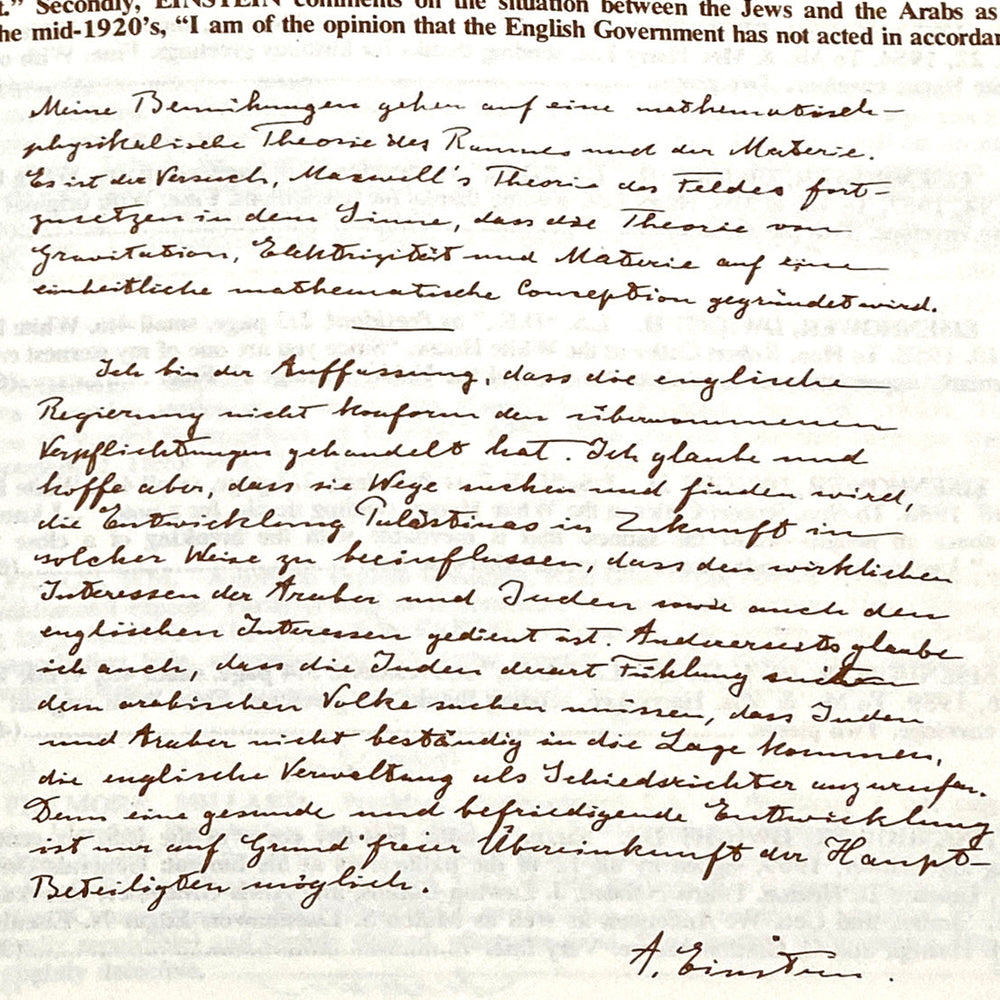 February 21, 1974 | Charles Hamilton Auctions Off Manuscript Autographed by Albert Einstein for $1,450