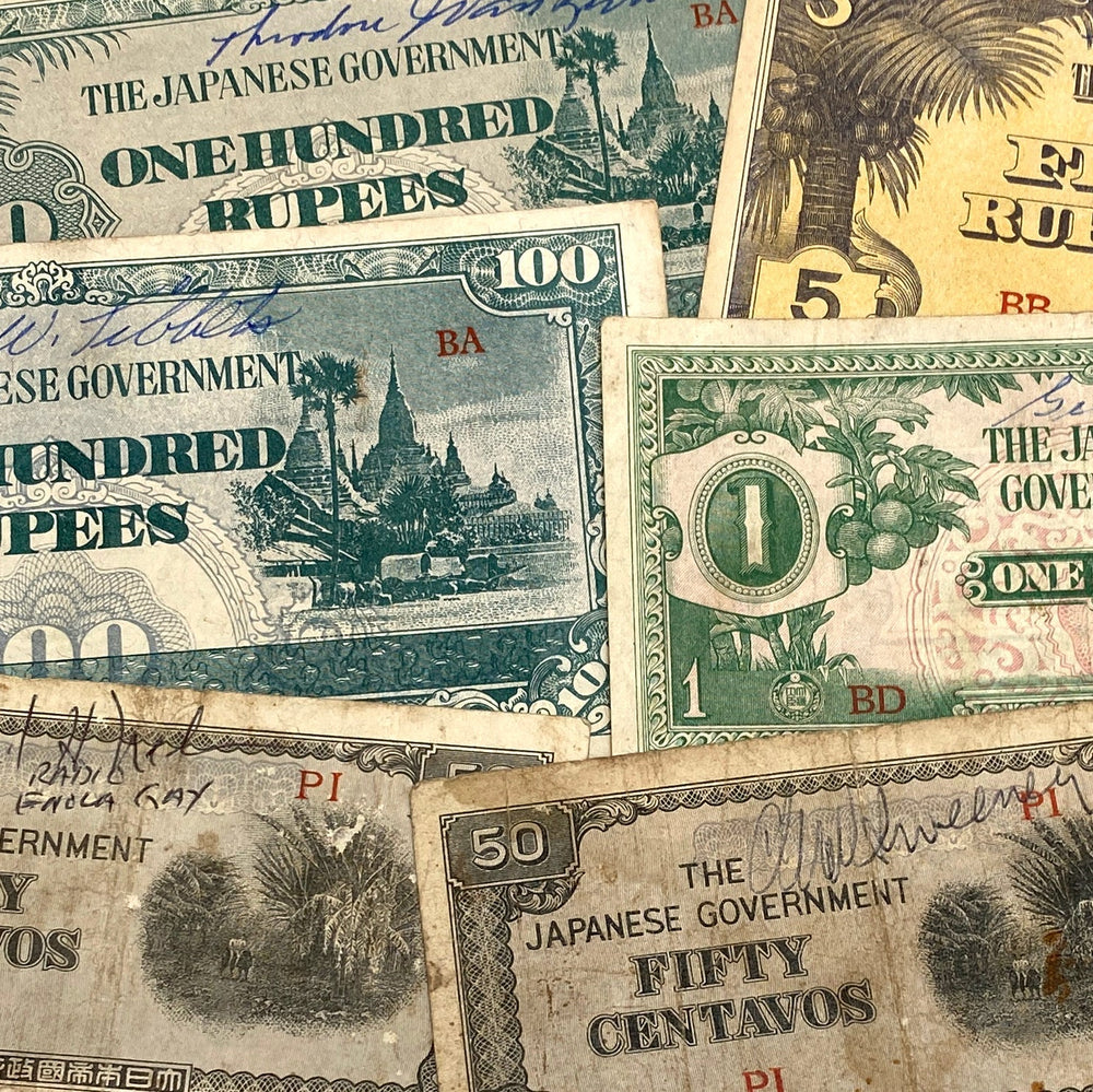 Atomic Legacy: WWII Japanese Invasion Currency Signed by Enola Gay & Atomic Bomb Figures – Headed to Auction August 5th